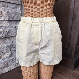 Aritzia Wilfred Free Breeze 3" High-waisted Poplin Shorts Butter Yellow Size S